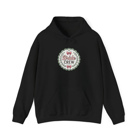 Bride Crew Hoodie | Floral Badge Bachelorette Wedding Party Sweatshirt