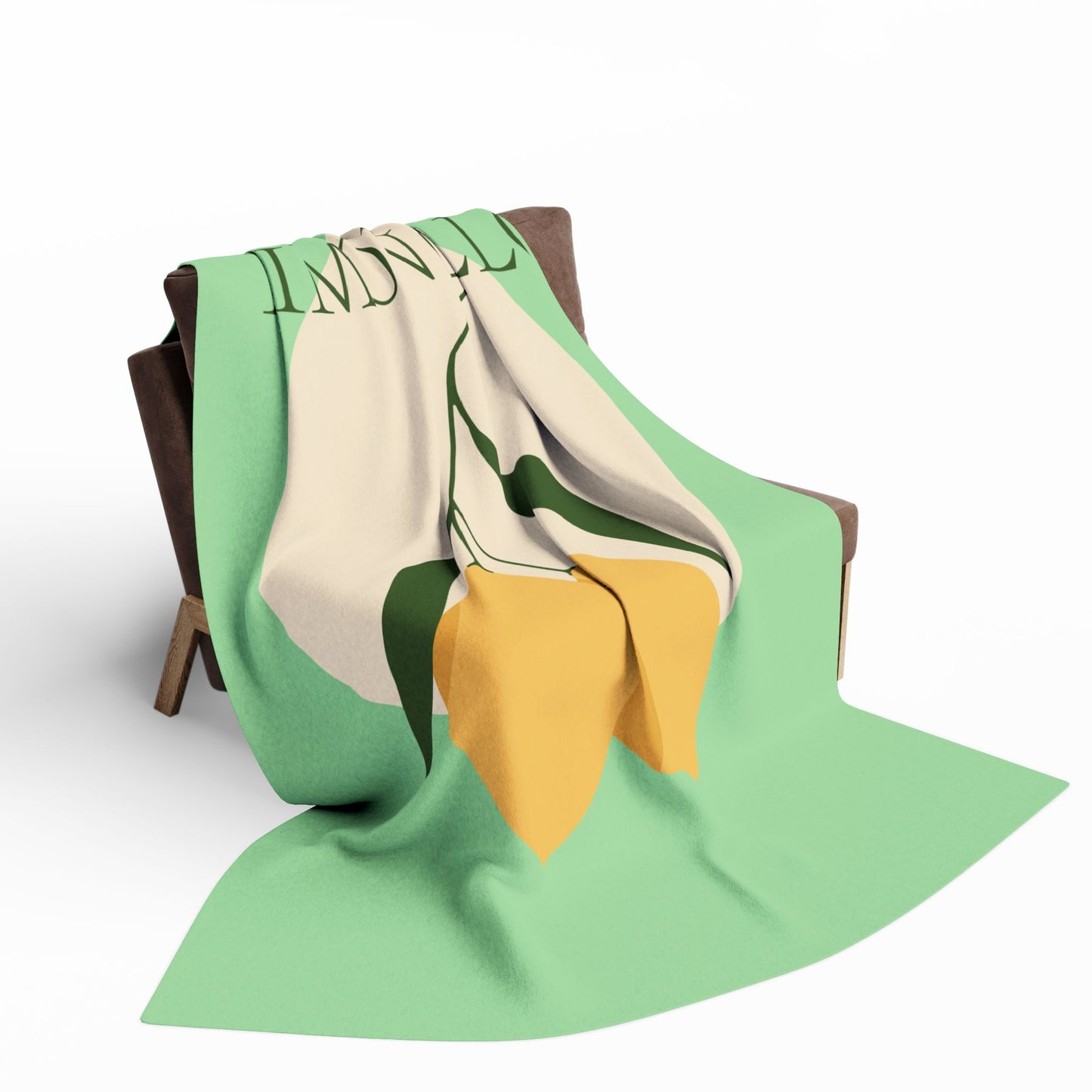Limoncello Lemon Illustration Arctic Fleece Blanket | Citrus Botanical Throw