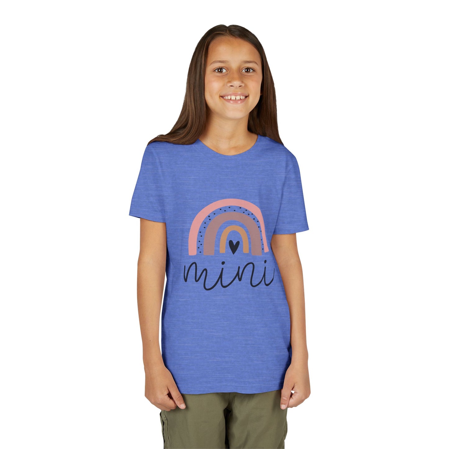 Mini Rainbow Youth Tee – Cute Pastel 'mini' Kids Shirt, Sibling/Family Matching Gift