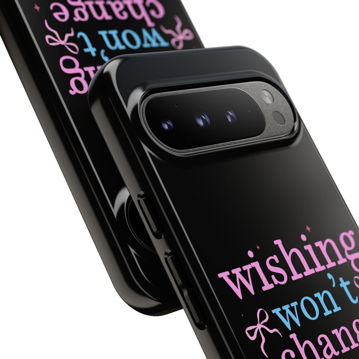 wishing won't change anything prayer will Phone Case | Inspirational Scripture Design