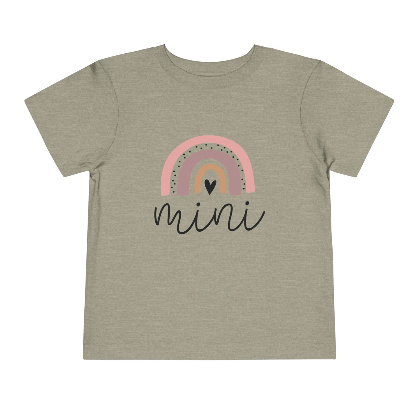 Toddler Tee "Mini" Pink Rainbow — Cute Toddler Girl Shirt