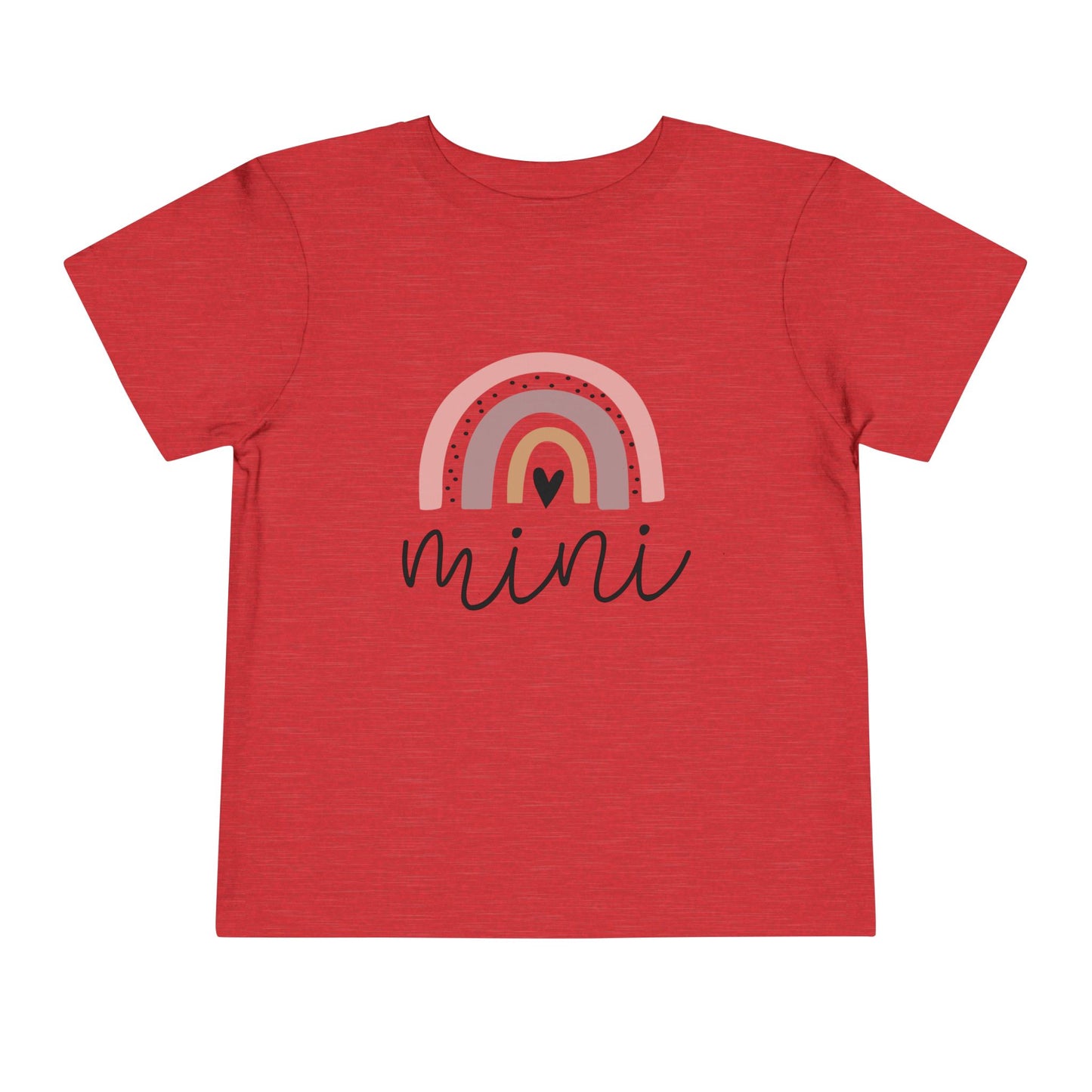 Toddler Tee "Mini" Pink Rainbow — Cute Toddler Girl Shirt