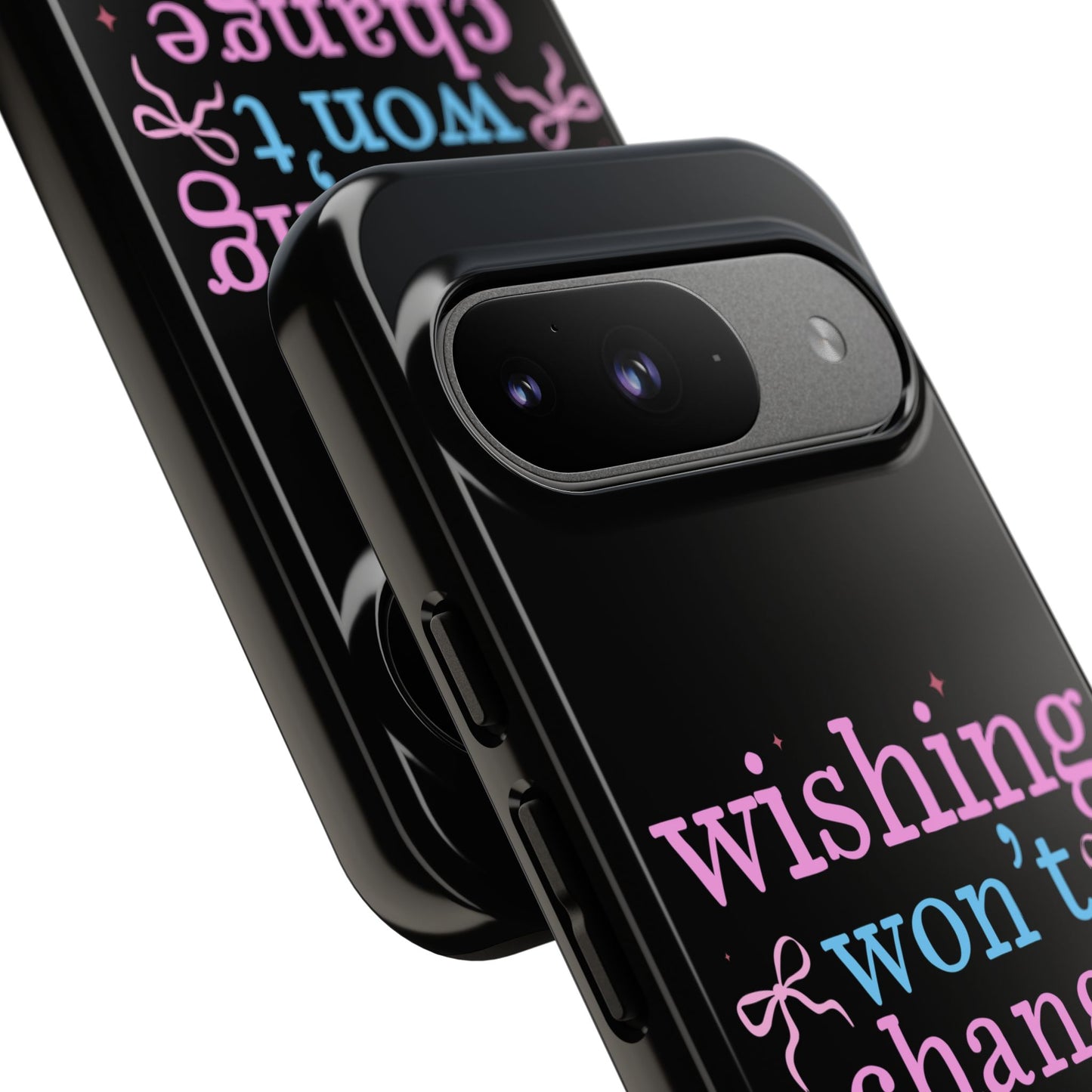 wishing won't change anything prayer will Phone Case | Inspirational Scripture Design