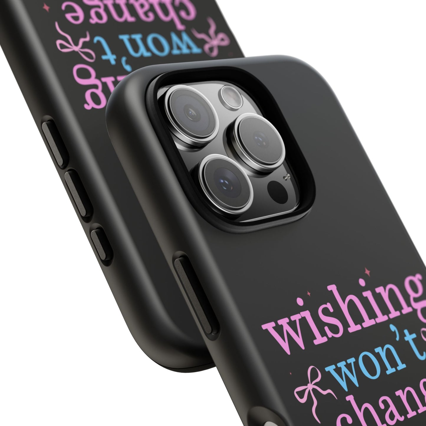 wishing won't change anything prayer will Phone Case | Inspirational Scripture Design