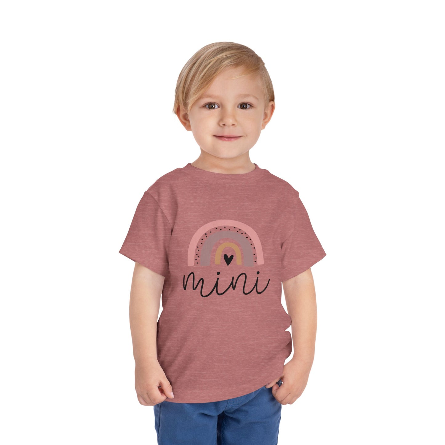 Toddler Tee "Mini" Pink Rainbow — Cute Toddler Girl Shirt