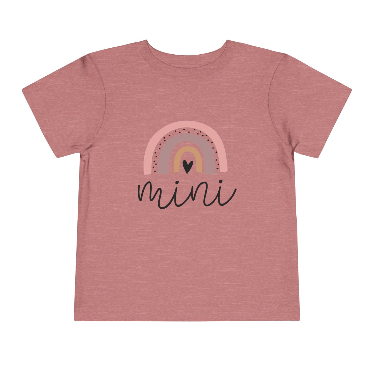 Toddler Tee "Mini" Pink Rainbow — Cute Toddler Girl Shirt