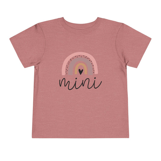 Toddler Tee "Mini" Pink Rainbow — Cute Toddler Girl Shirt