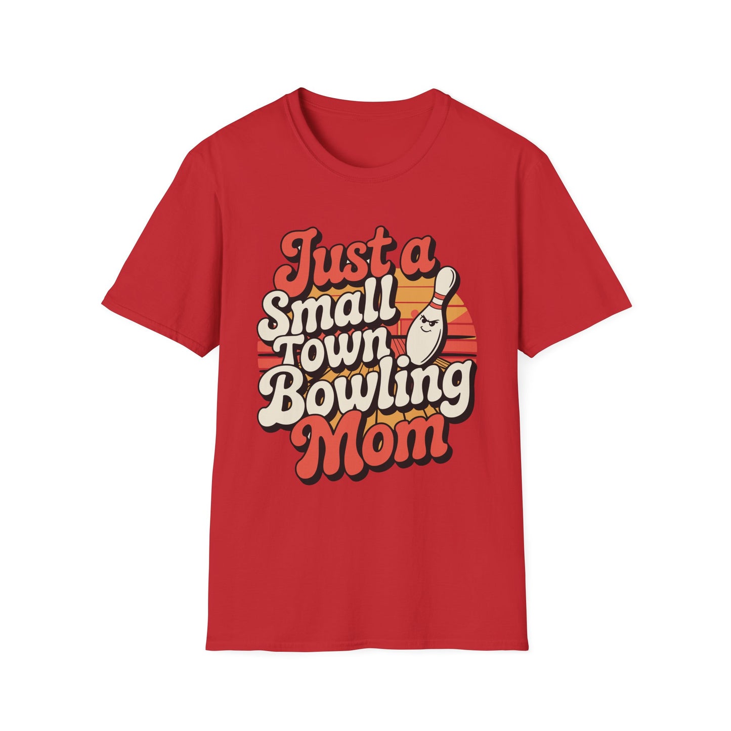 Just a Small Town Bowling Mom T-Shirt — Retro Bowling Mom Tee