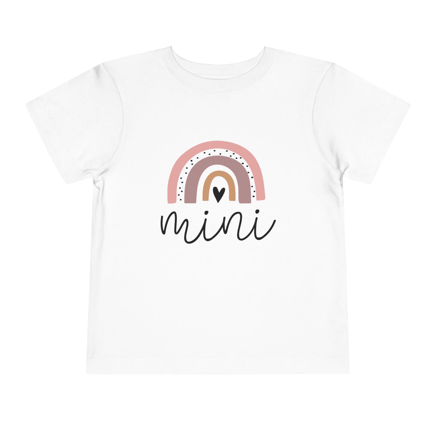 Toddler Tee "Mini" Pink Rainbow — Cute Toddler Girl Shirt