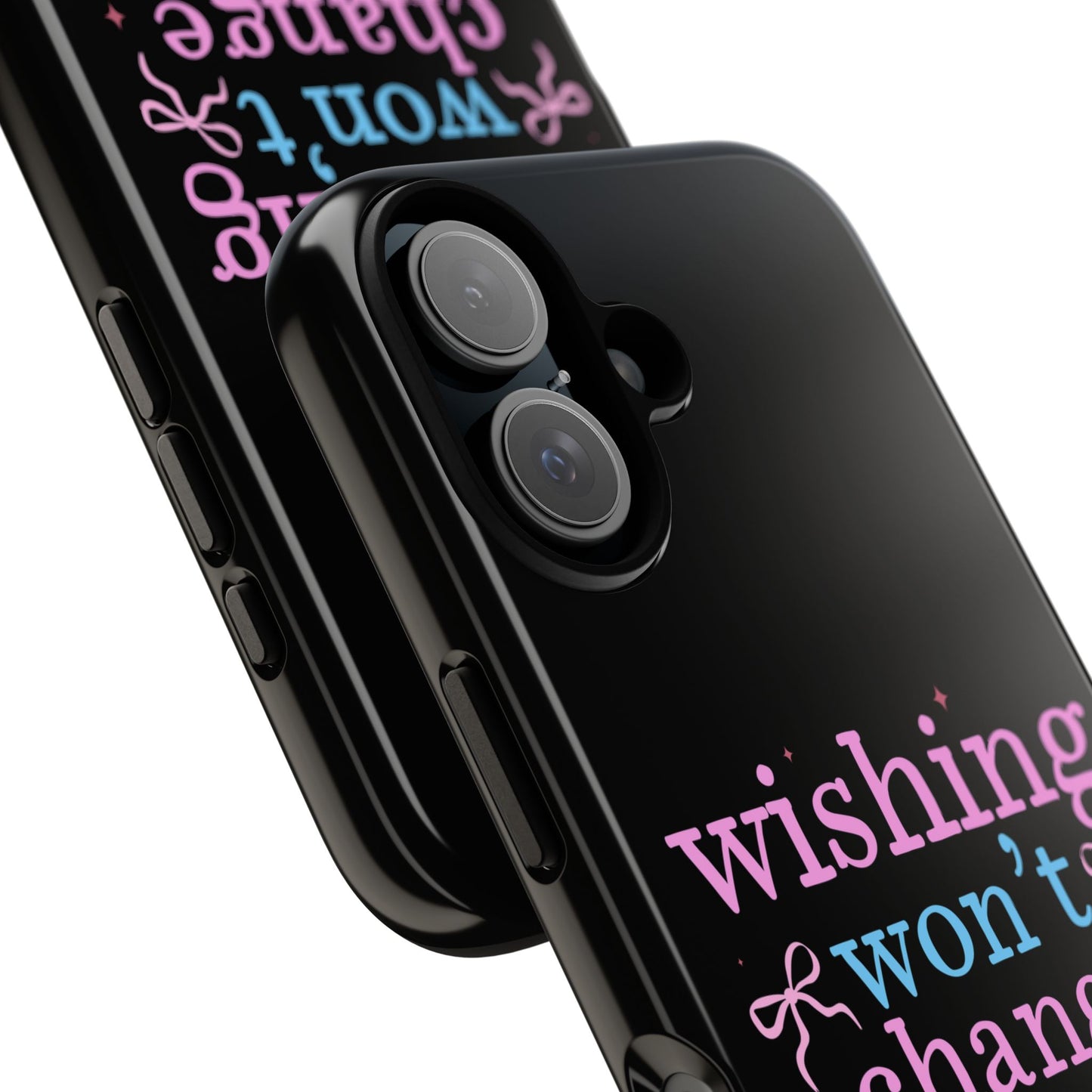 wishing won't change anything prayer will Phone Case | Inspirational Scripture Design
