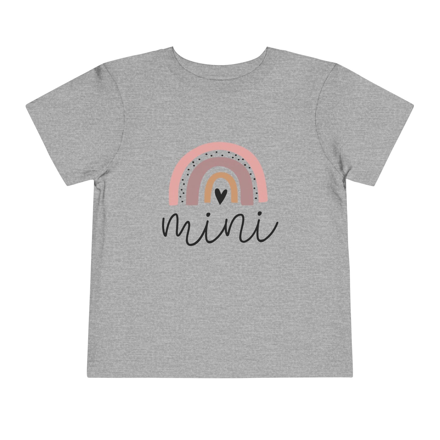 Toddler Tee "Mini" Pink Rainbow — Cute Toddler Girl Shirt