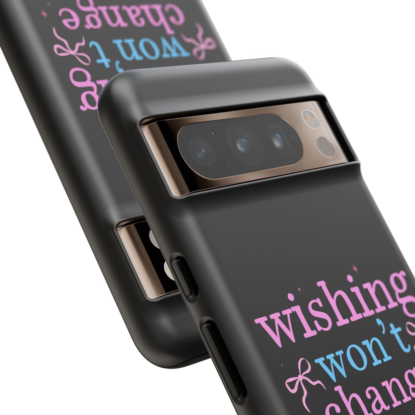wishing won't change anything prayer will Phone Case | Inspirational Scripture Design