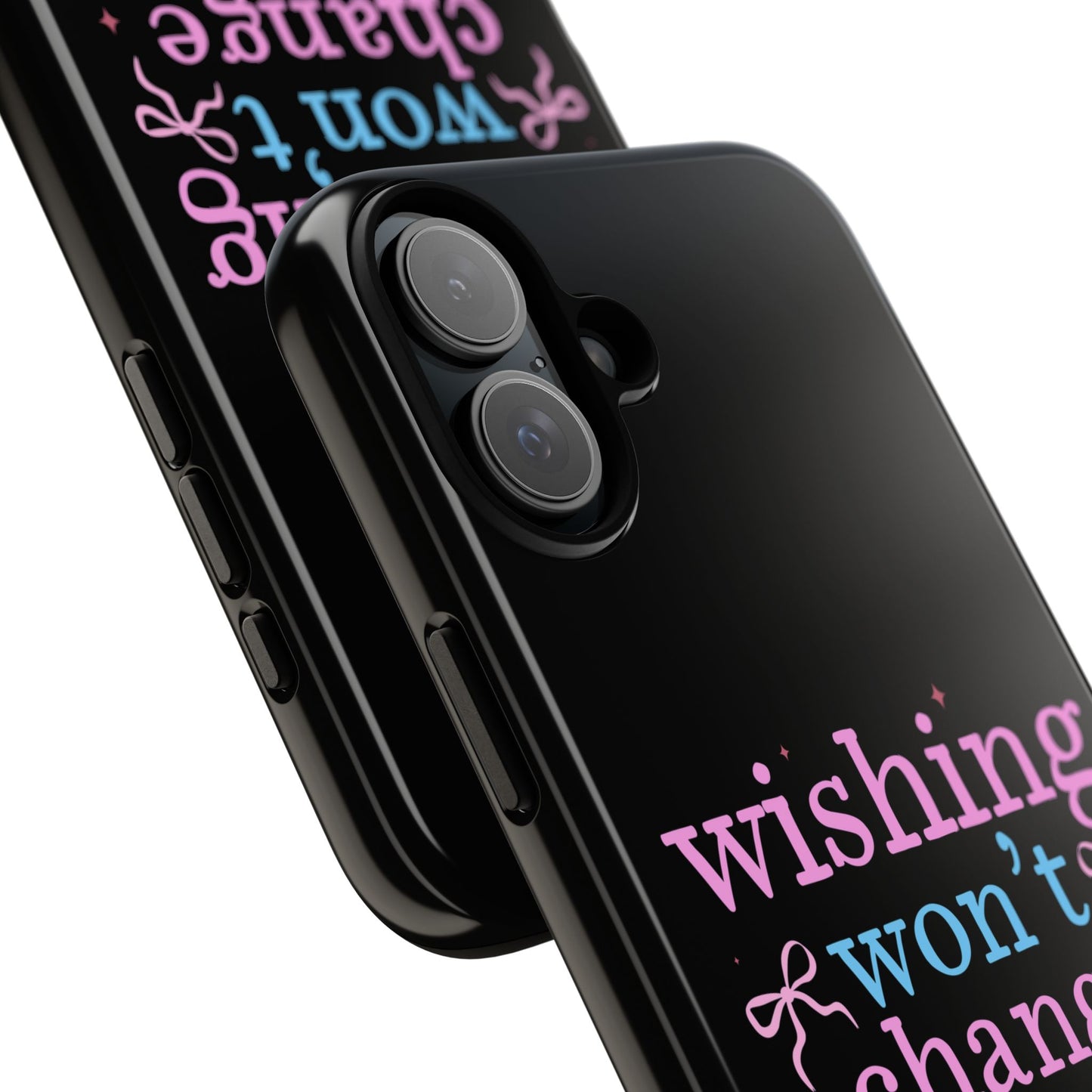 wishing won't change anything prayer will Phone Case | Inspirational Scripture Design