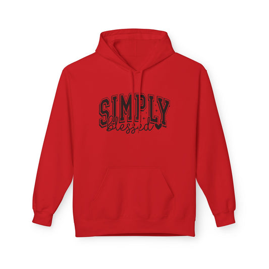 Hoodie — "Simply Blessed" Cozy Script Pullover