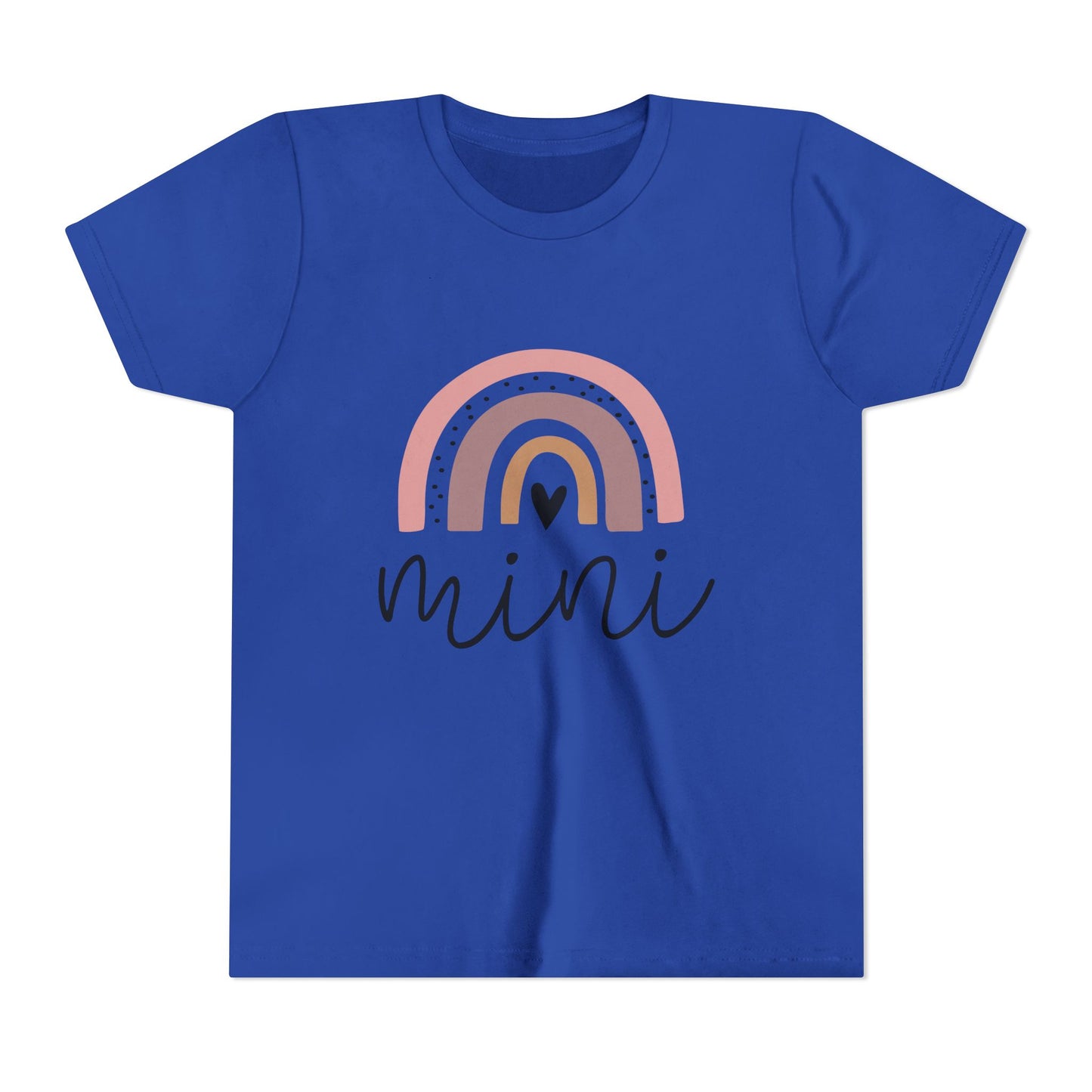 Mini Rainbow Youth Tee – Cute Pastel 'mini' Kids Shirt, Sibling/Family Matching Gift