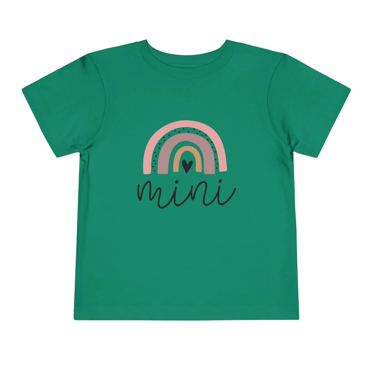 Toddler Tee "Mini" Pink Rainbow — Cute Toddler Girl Shirt