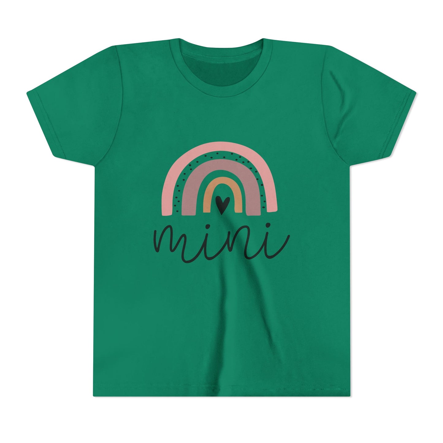 Mini Rainbow Youth Tee – Cute Pastel 'mini' Kids Shirt, Sibling/Family Matching Gift