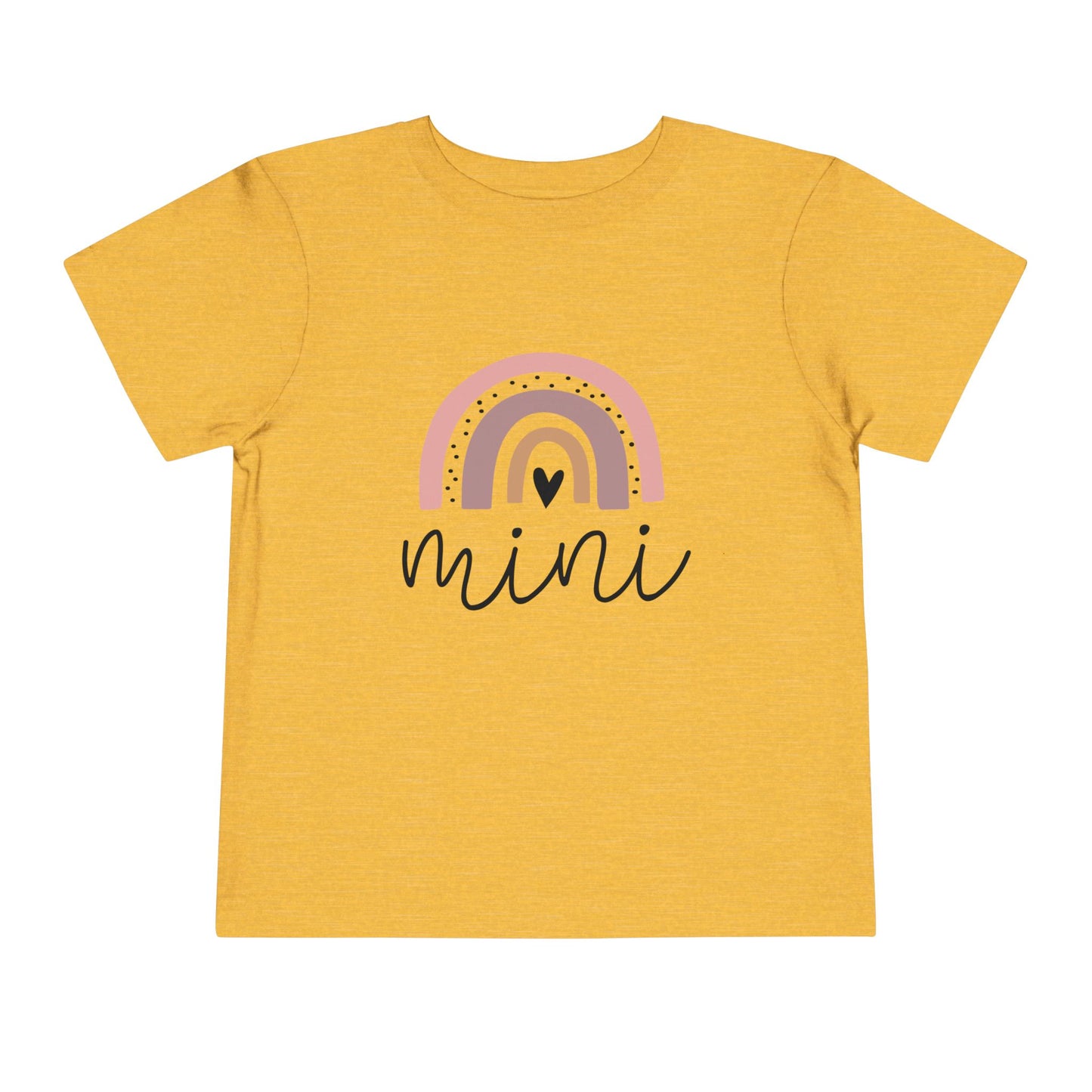 Toddler Tee "Mini" Pink Rainbow — Cute Toddler Girl Shirt