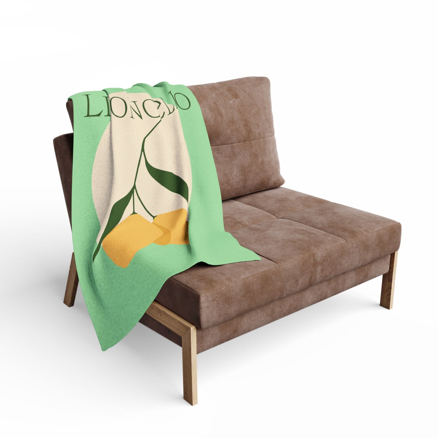 Limoncello Lemon Illustration Arctic Fleece Blanket | Citrus Botanical Throw