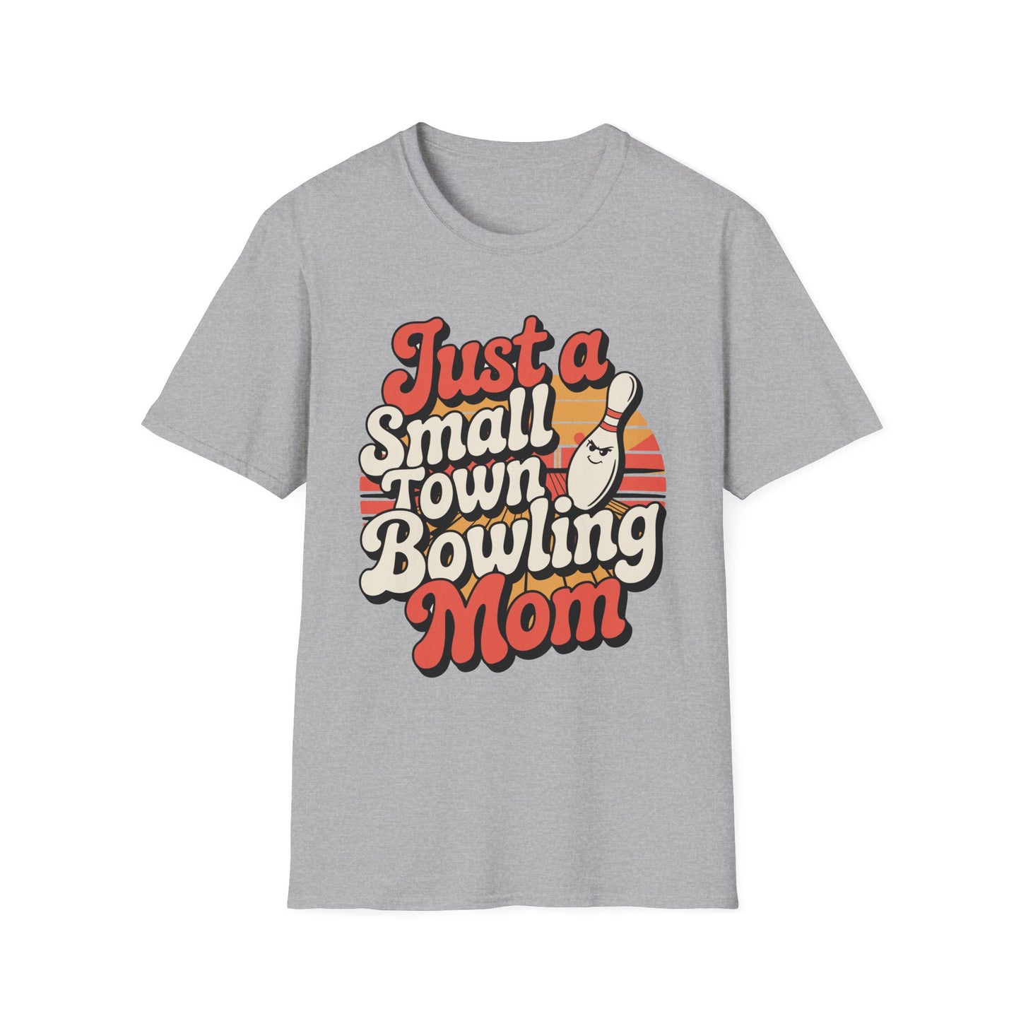 Just a Small Town Bowling Mom T-Shirt — Retro Bowling Mom Tee