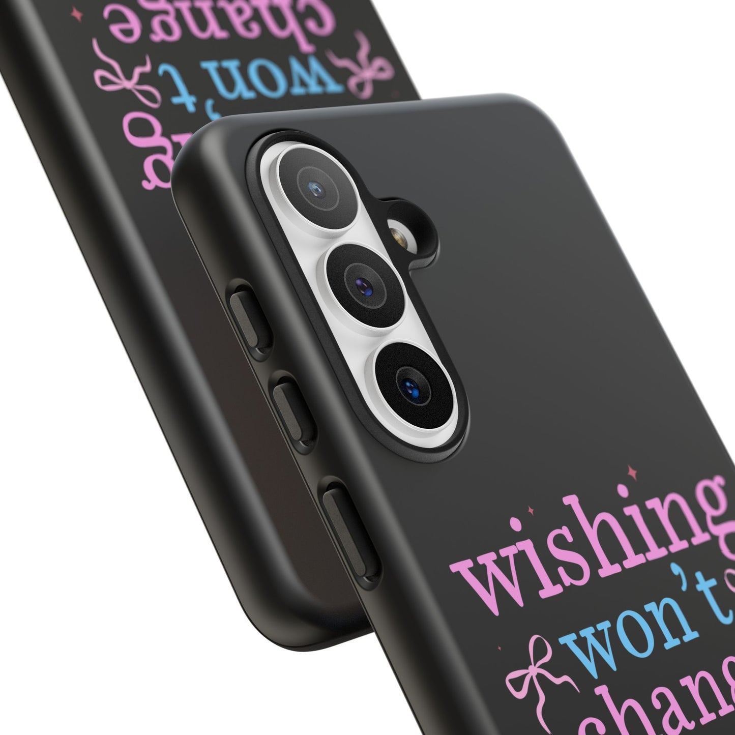 wishing won't change anything prayer will Phone Case | Inspirational Scripture Design
