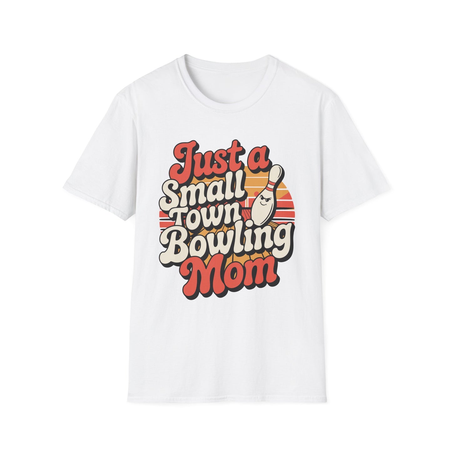 Just a Small Town Bowling Mom T-Shirt — Retro Bowling Mom Tee