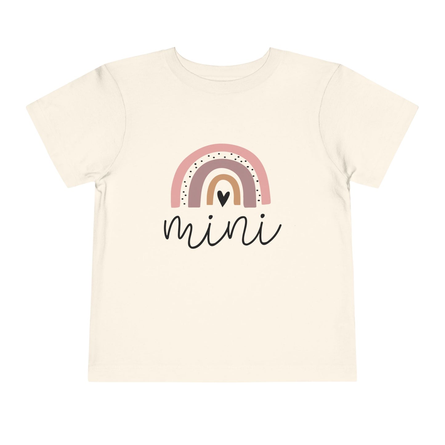 Toddler Tee "Mini" Pink Rainbow — Cute Toddler Girl Shirt