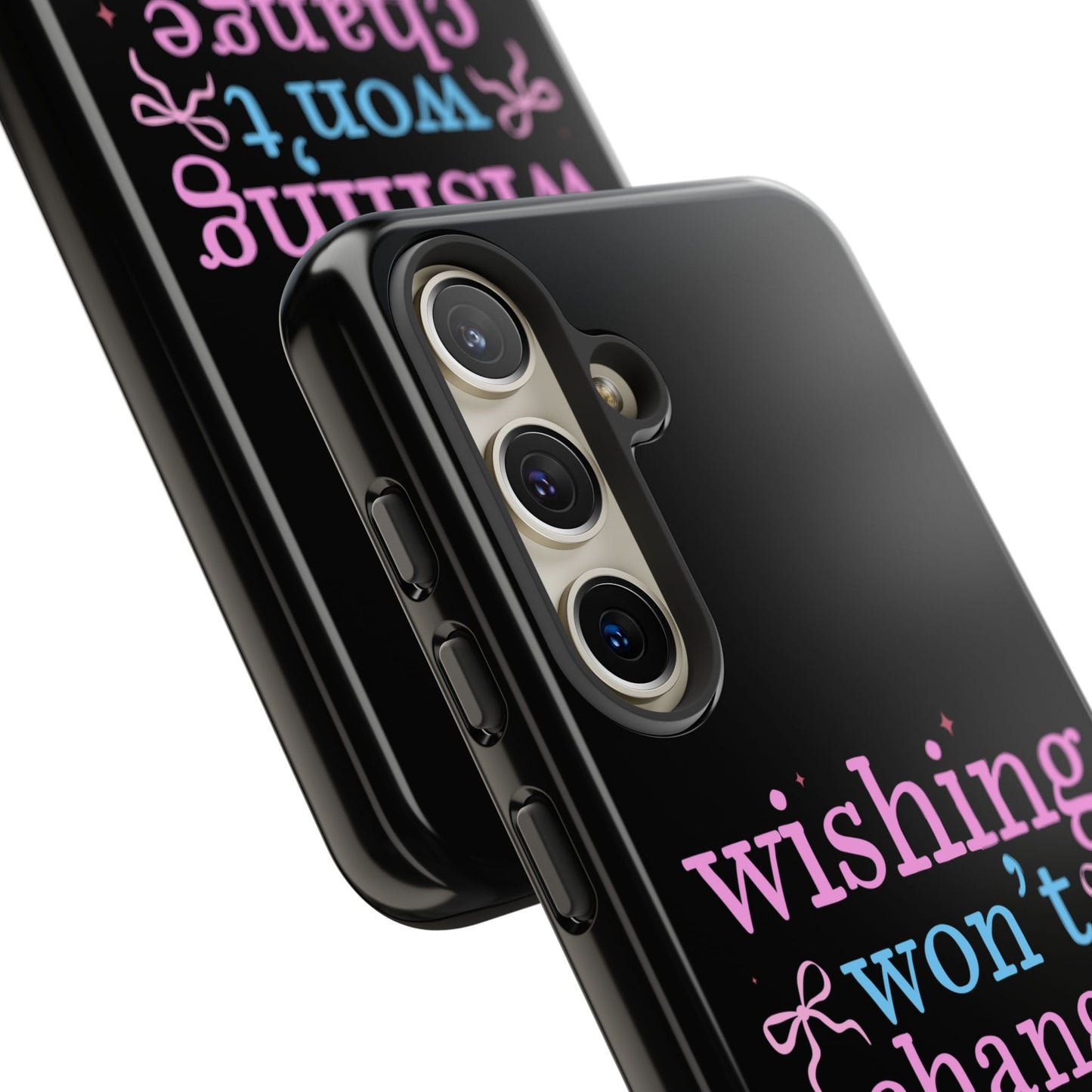 wishing won't change anything prayer will Phone Case | Inspirational Scripture Design