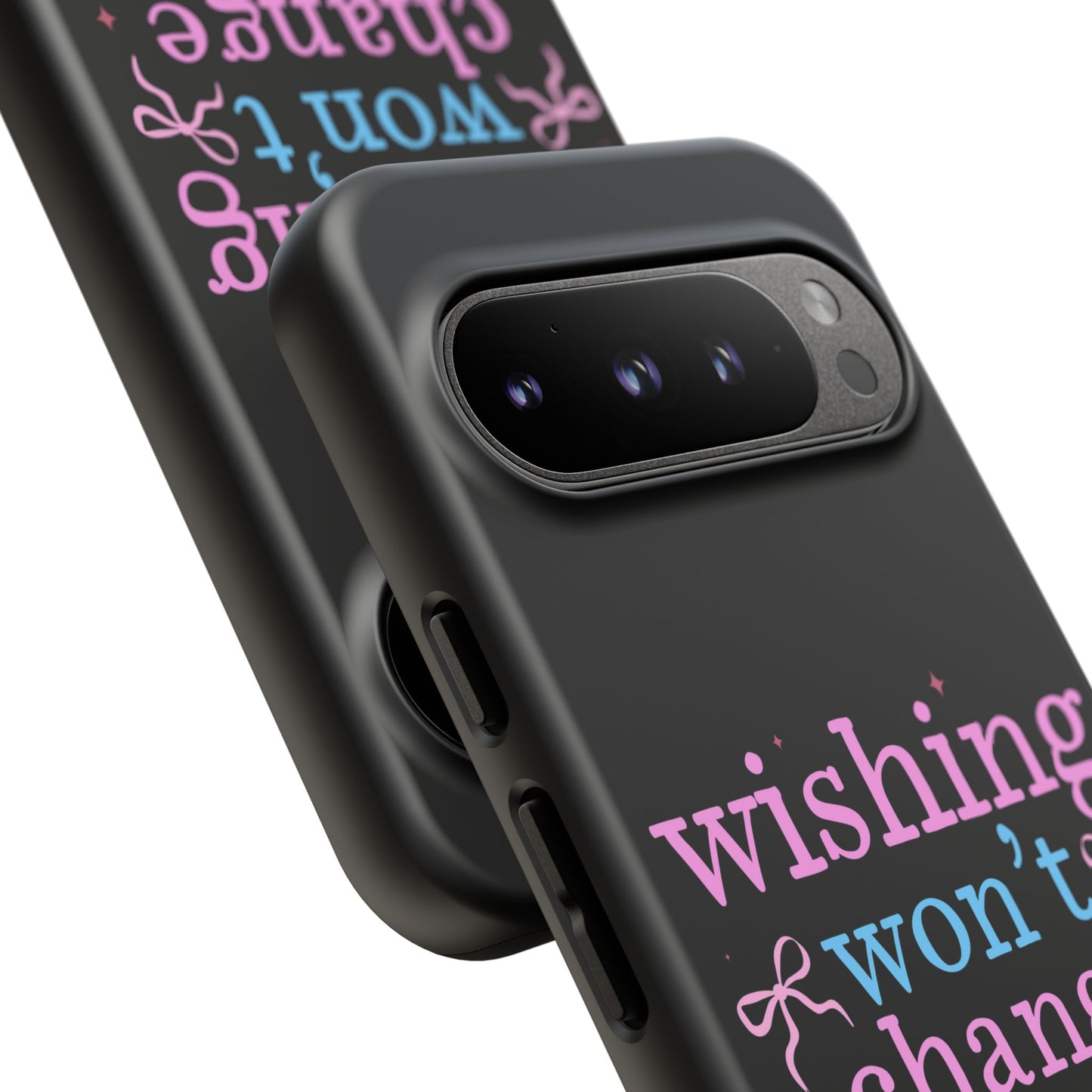 wishing won't change anything prayer will Phone Case | Inspirational Scripture Design