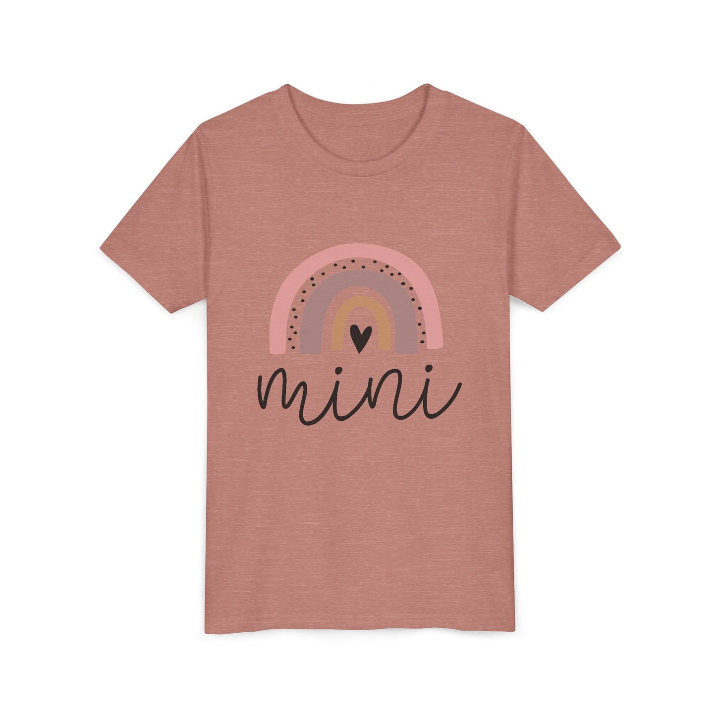 Mini Rainbow Youth Tee – Cute Pastel 'mini' Kids Shirt, Sibling/Family Matching Gift