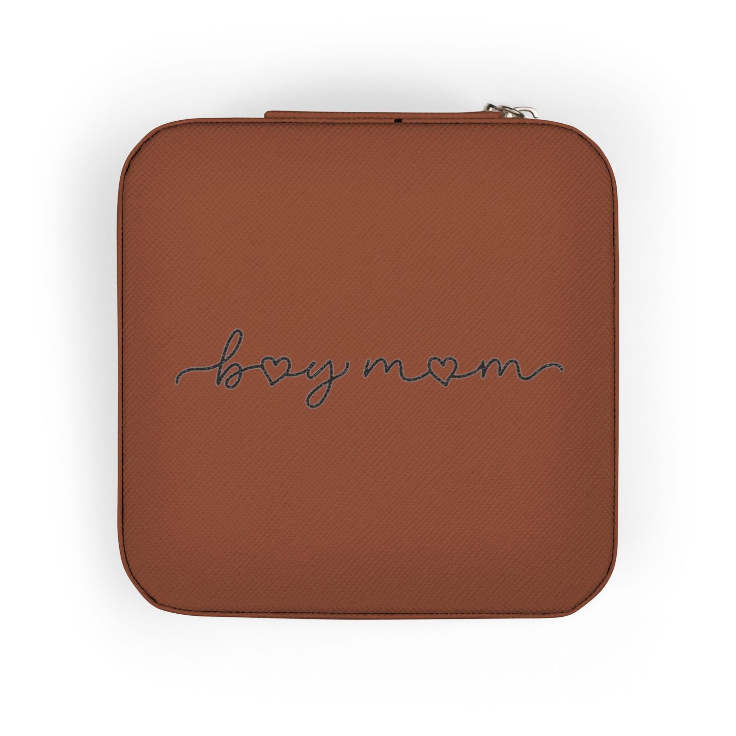 Compact 'boymom' Travel Jewelry Case — Portable Organizer for Rings, Earrings & Necklaces