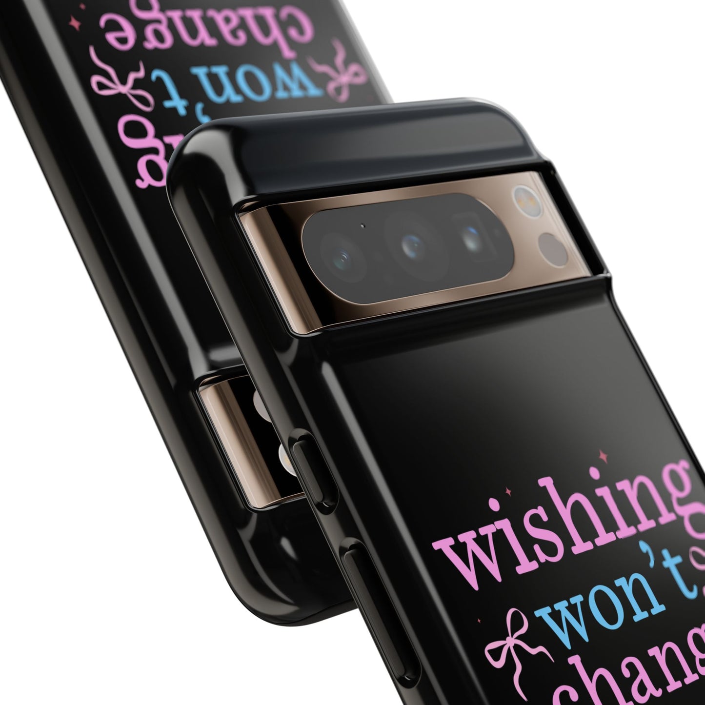 wishing won't change anything prayer will Phone Case | Inspirational Scripture Design