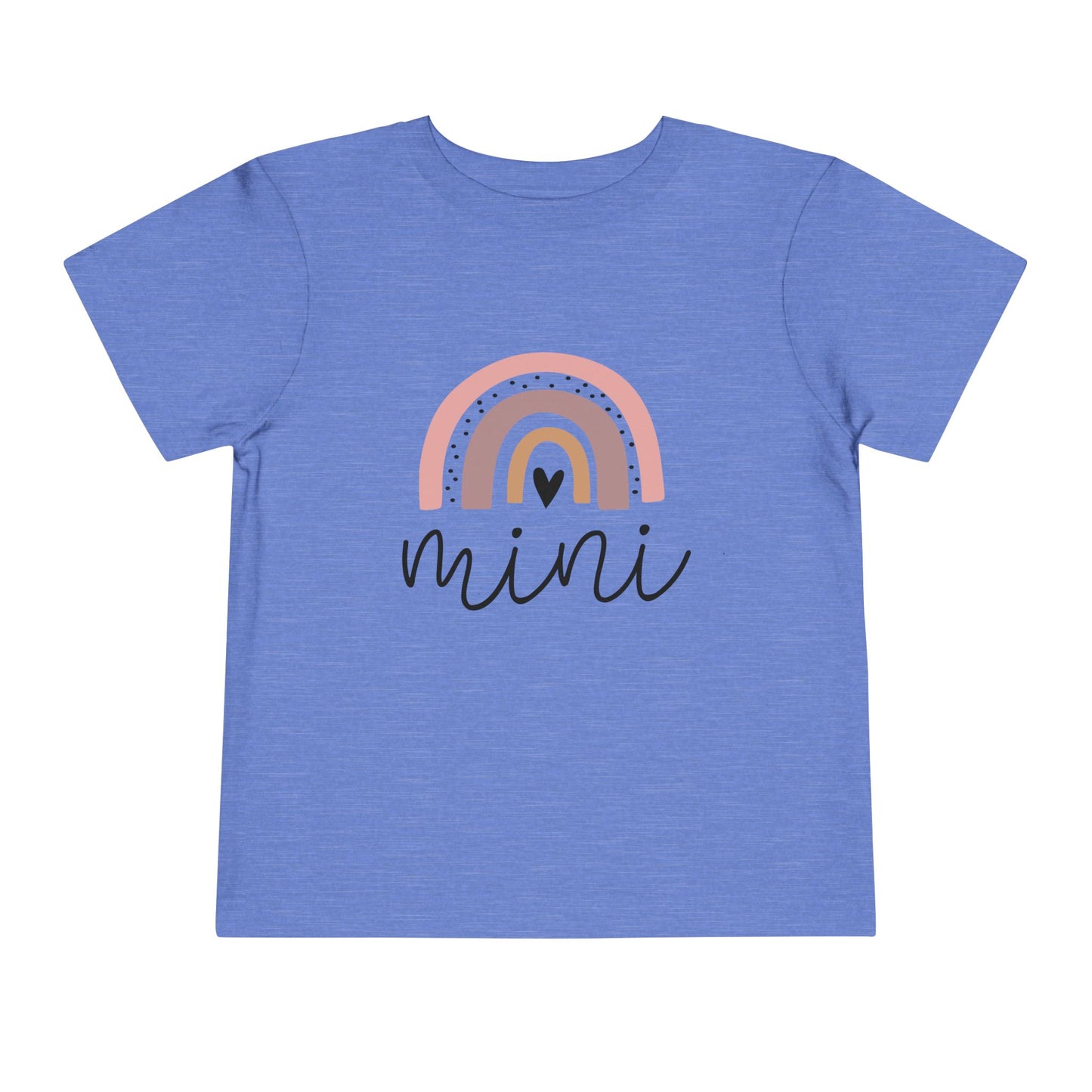 Toddler Tee "Mini" Pink Rainbow — Cute Toddler Girl Shirt