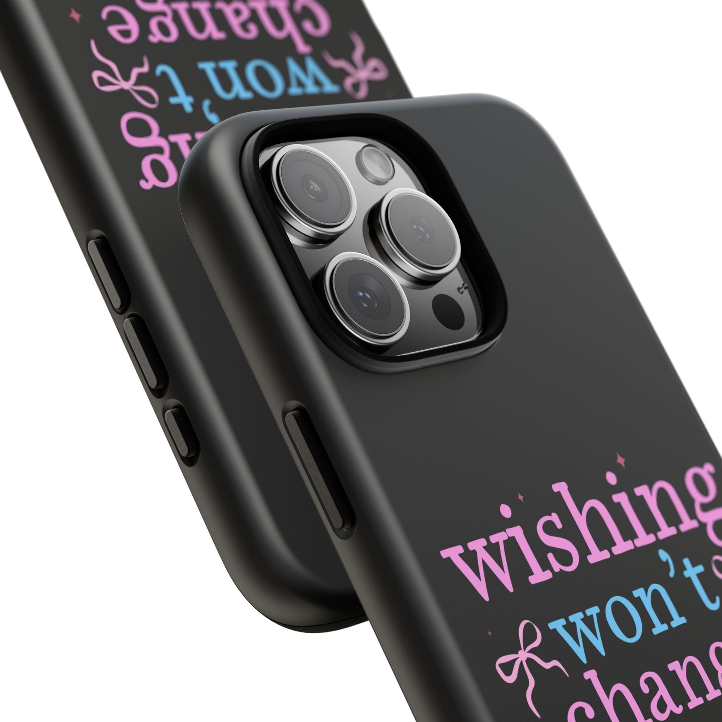 wishing won't change anything prayer will Phone Case | Inspirational Scripture Design