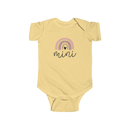 Infant Bodysuit - 'Mini' Pastel Rainbow Baby Onesie