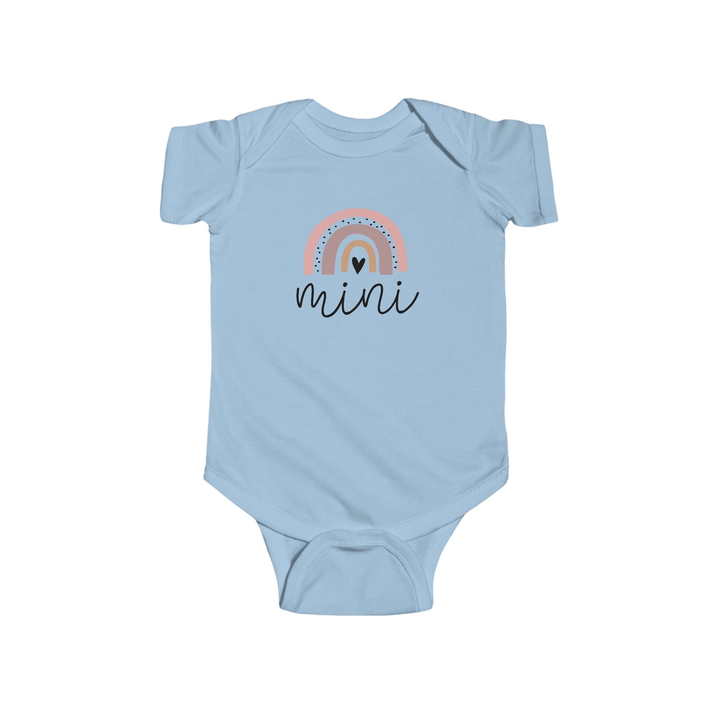 Infant Bodysuit - 'Mini' Pastel Rainbow Baby Onesie