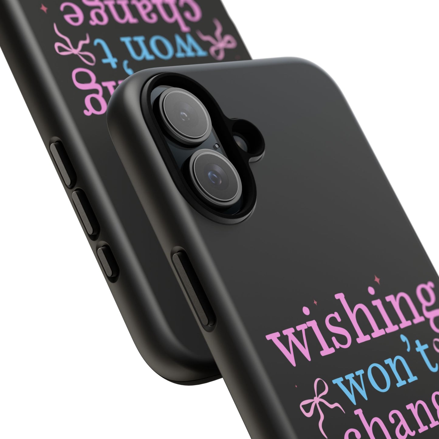 wishing won't change anything prayer will Phone Case | Inspirational Scripture Design