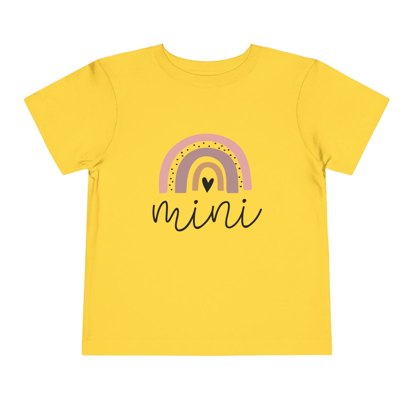 Toddler Tee "Mini" Pink Rainbow — Cute Toddler Girl Shirt