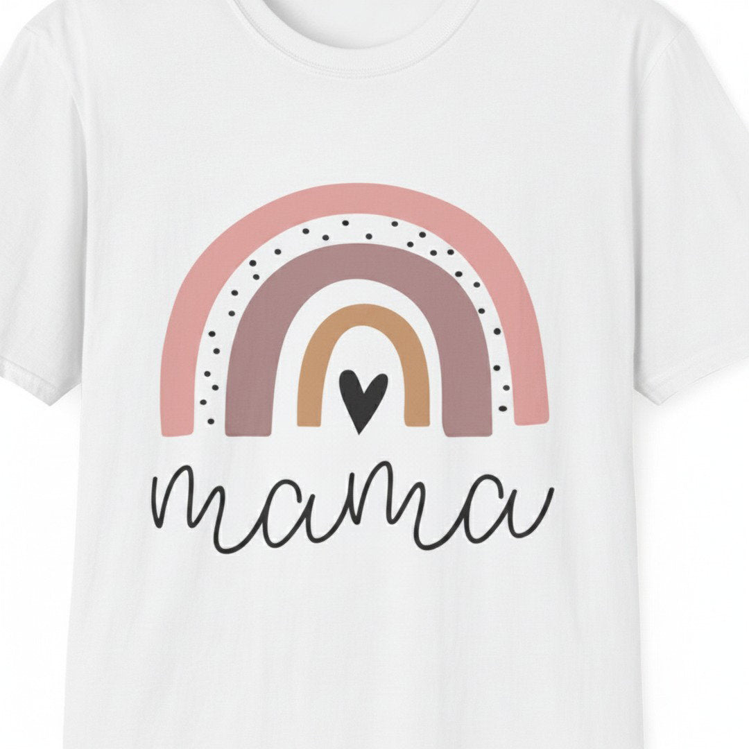 Mama Rainbow T-Shirt — Soft Pastel Mother's Day Tee