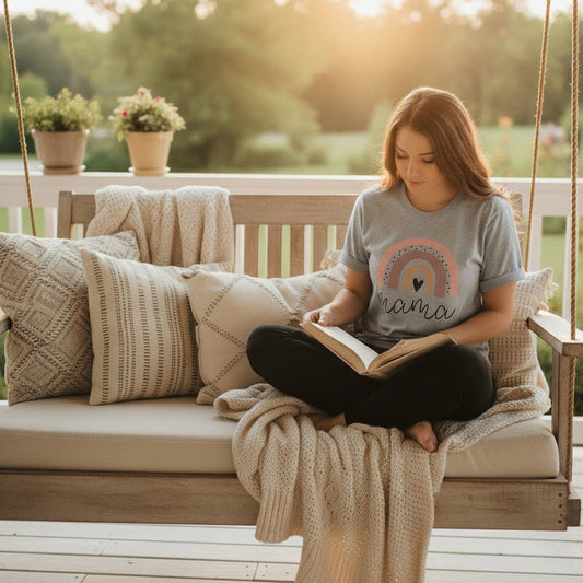 Mama Rainbow T-Shirt — Soft Pastel Mother's Day Tee