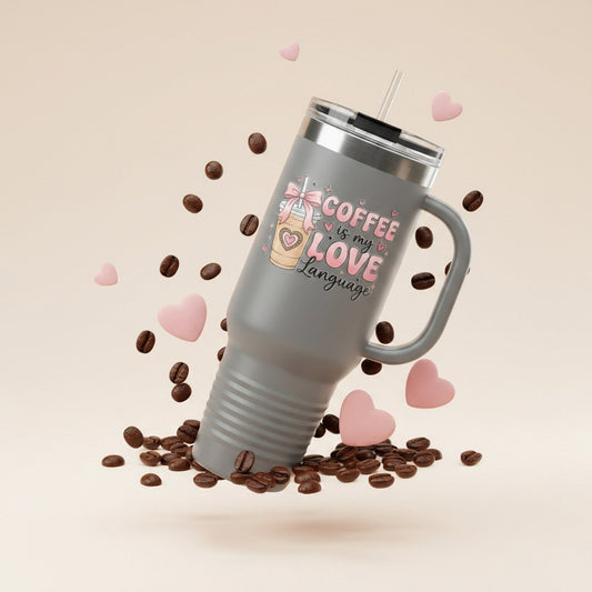 Coffee Is My Love Language 40oz Insulated Travel Mug