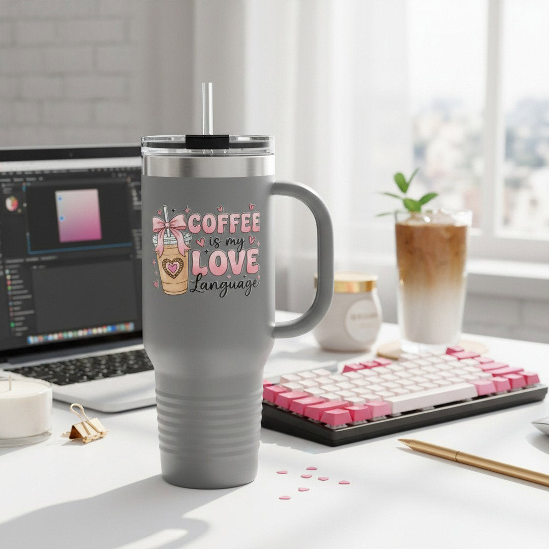 Coffee Is My Love Language 40oz Insulated Travel Mug