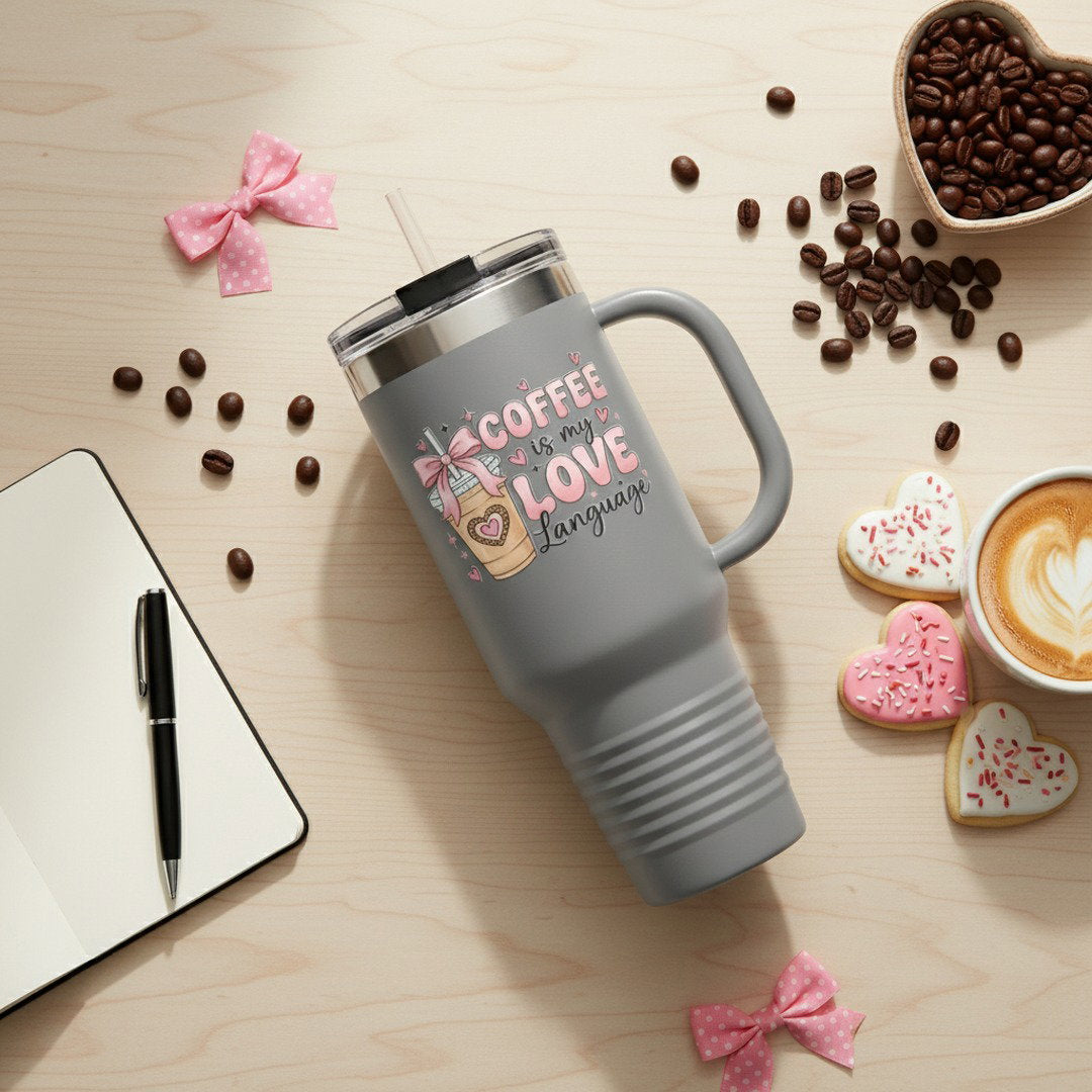 Coffee Is My Love Language 40oz Insulated Travel Mug