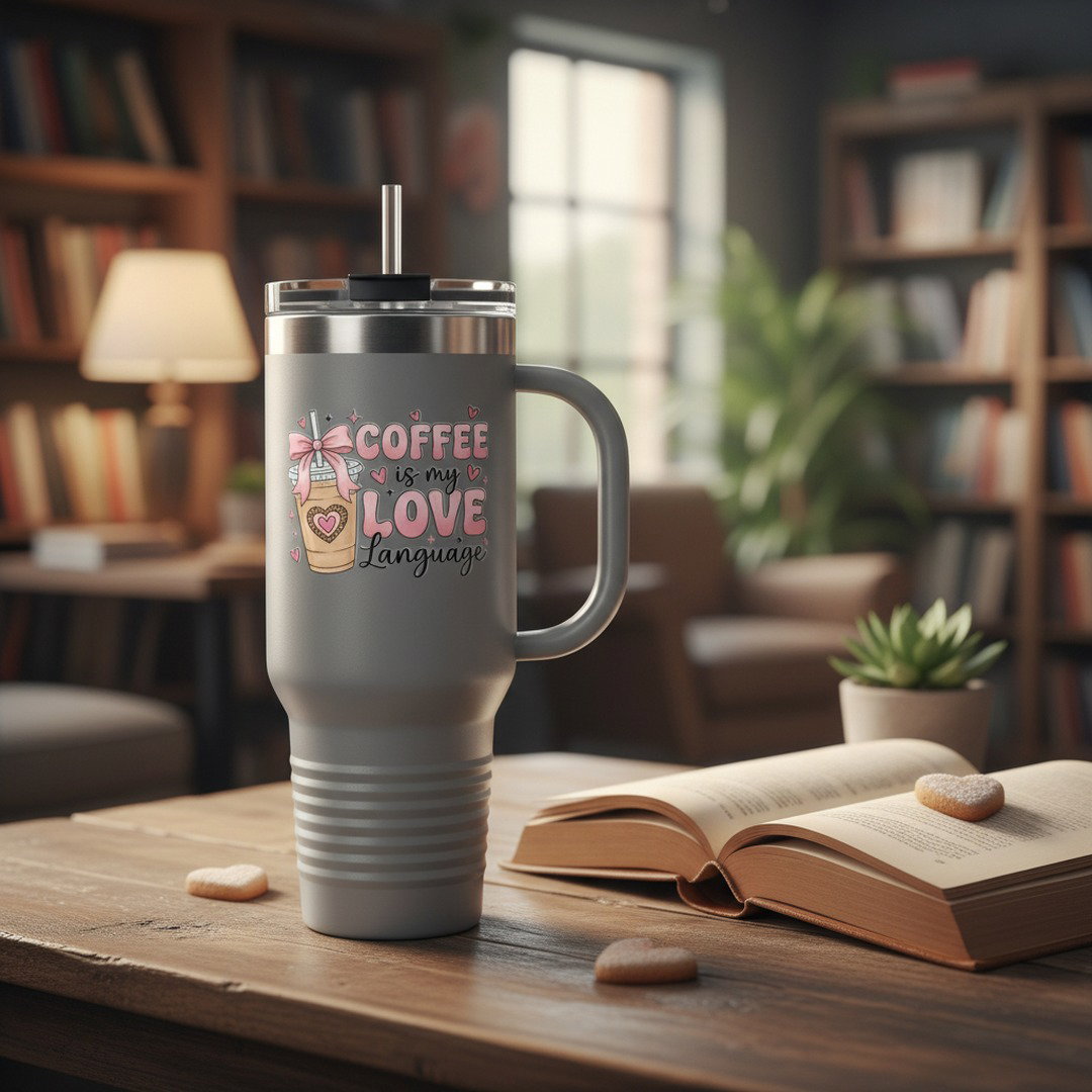 Coffee Is My Love Language 40oz Insulated Travel Mug