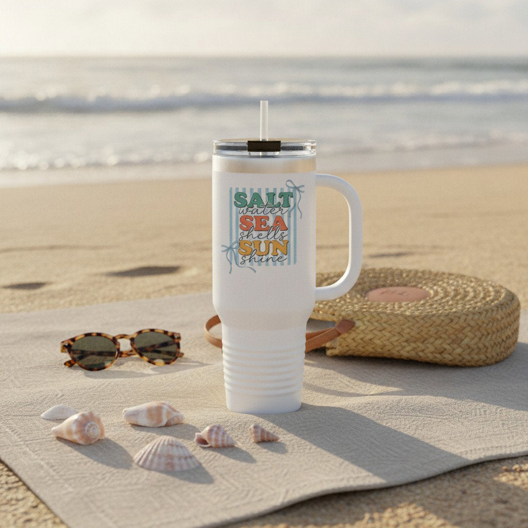 Salt Sea Sun graphic Travel Mug | 40oz Insulated Tumbler
