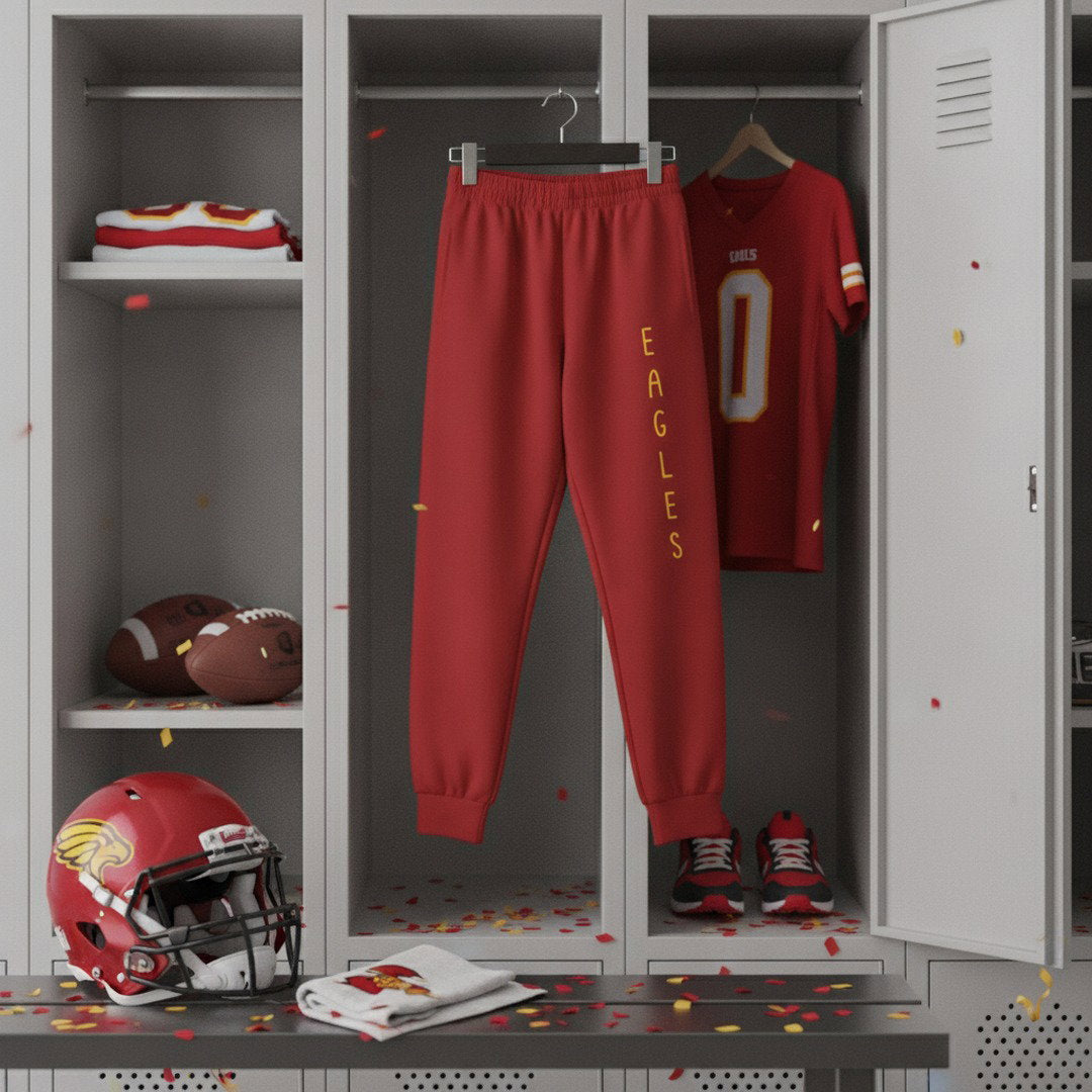 Youth Eagles Joggers – Athletic Sweatpants with Vertical 'EAGLES' Print