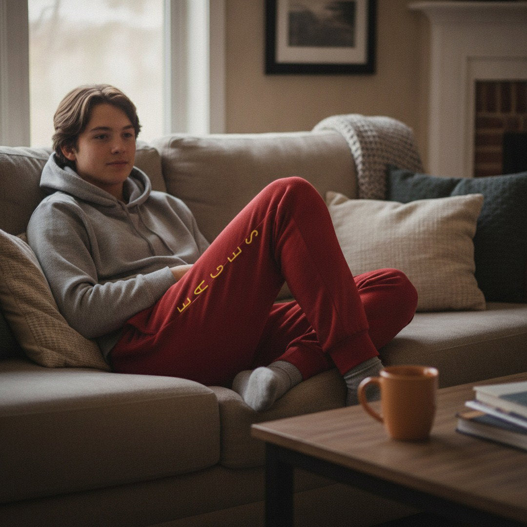 Youth Eagles Joggers – Athletic Sweatpants with Vertical 'EAGLES' Print
