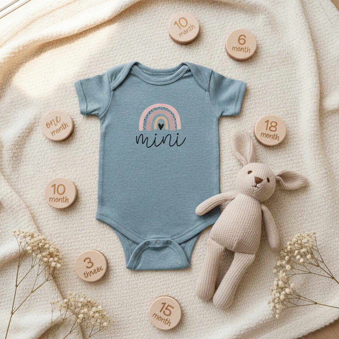 Mini Rainbow Infant Bodysuit — Soft Cotton ‘mini’ Baby Onesie