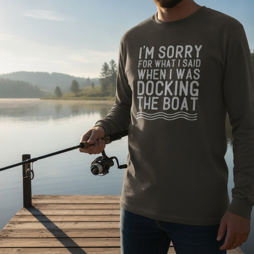 Nautical Dockside Long Sleeve T-Shirt — “Salt Air & Dockside Stories”