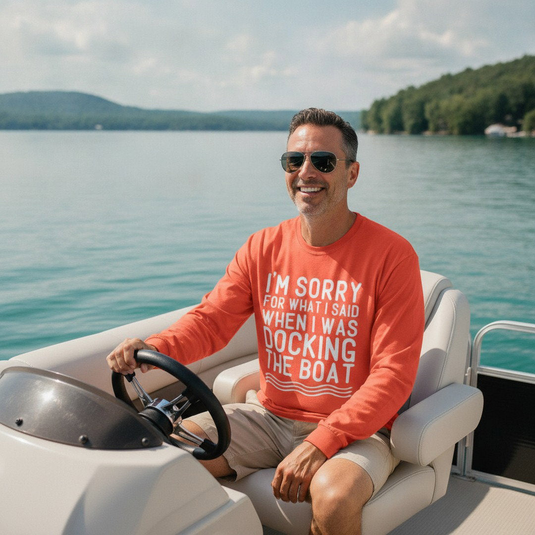 Nautical Dockside Long Sleeve T-Shirt — “Salt Air & Dockside Stories”